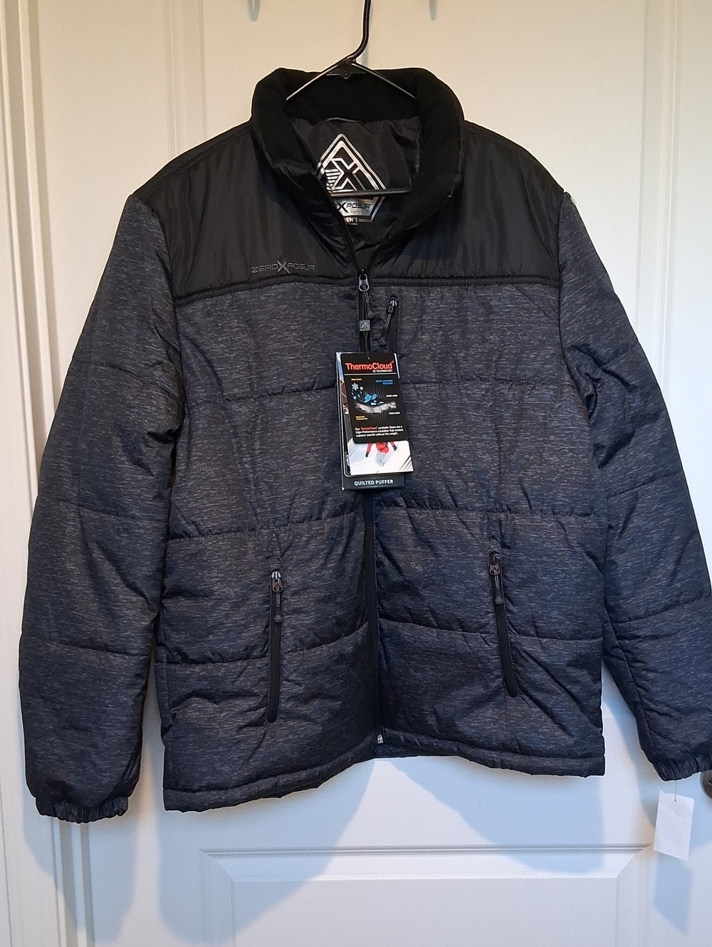 Men's Zero Xposur Quilted Insulated Jacket - Black & Charcoal